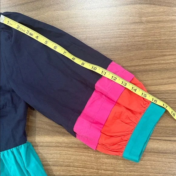 Aura Colorblock Tiered Women's Maxi Dress Size XS Resortwear Boho - Picture 6 of 12